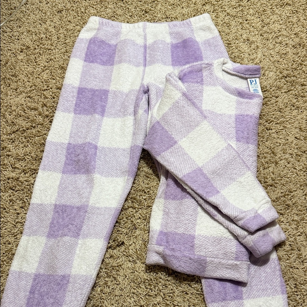 Place Purple and White Checkered Pajama Set